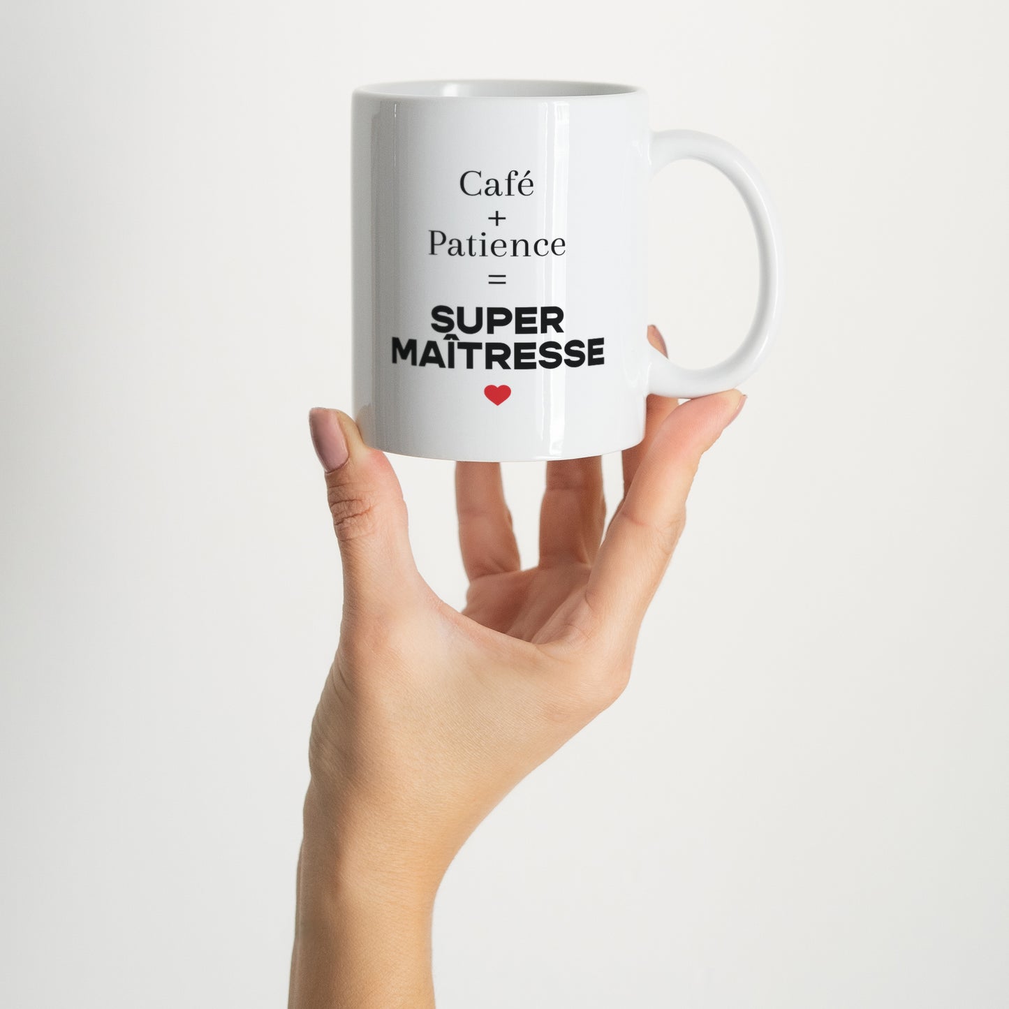 Mug Objets Blanc Maîtresse en or photo N° 2