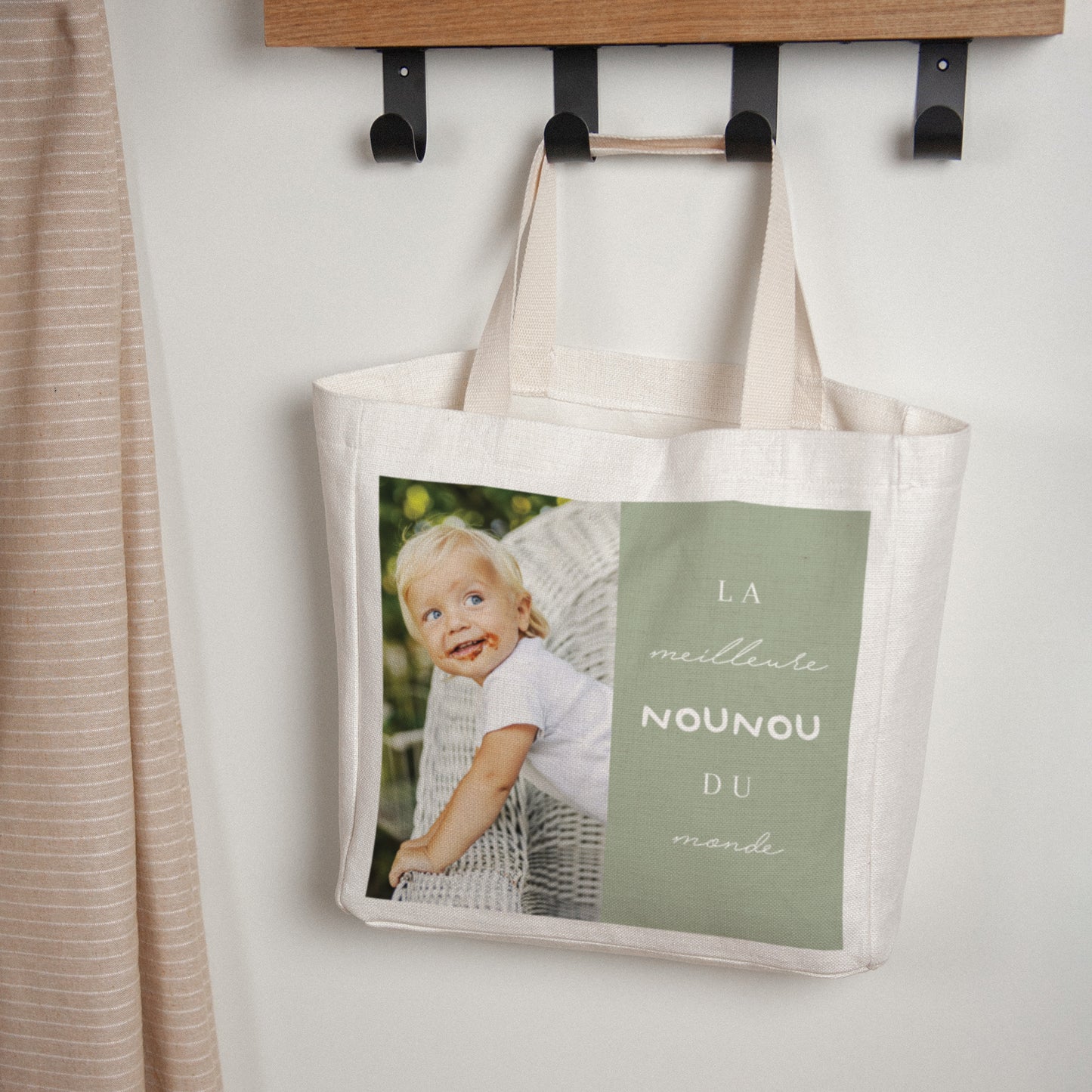 Tote bag Anse en toile Meilleure nounou du monde photo N° 1