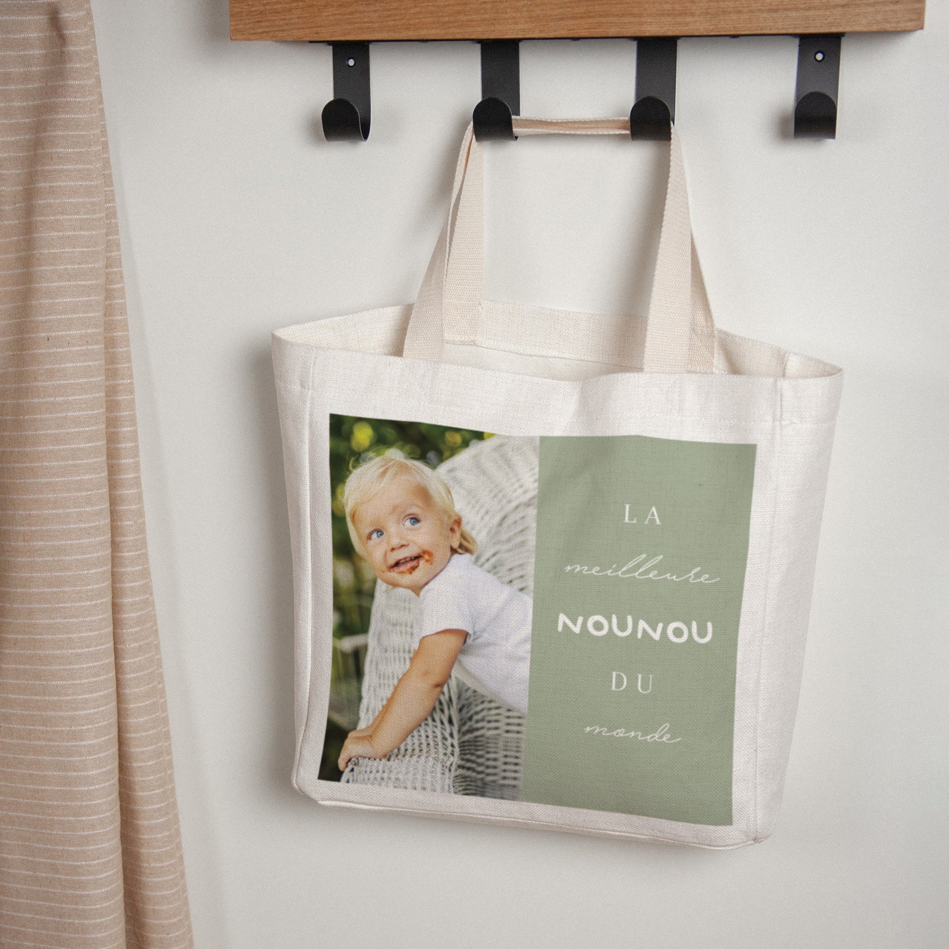 Tote bag Anse en toile Meilleure nounou du monde photo N° 1
