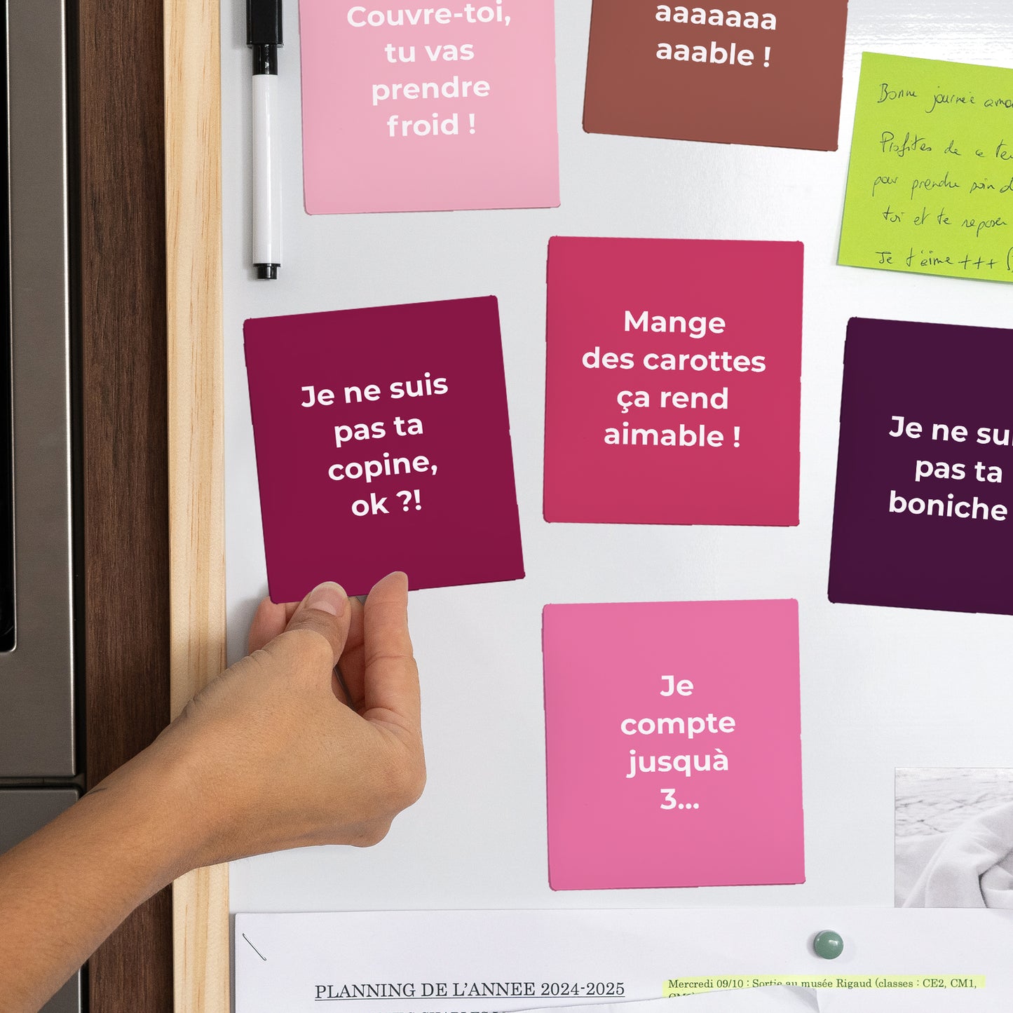 Magnet Objets Lot de 12, magnétique Maman, tu es magnétique photo N° 2