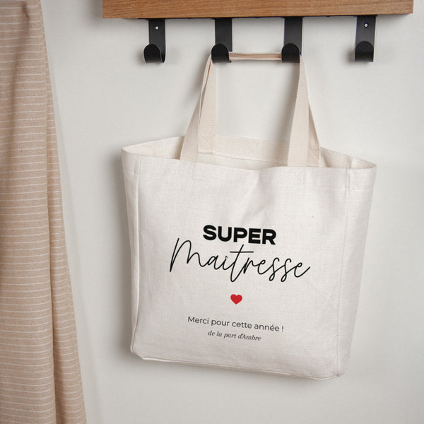Tote bag Objets Anse en toile Merci Maîtresse III photo