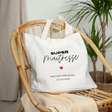 Tote bag Objets Anse en toile Merci Maîtresse III