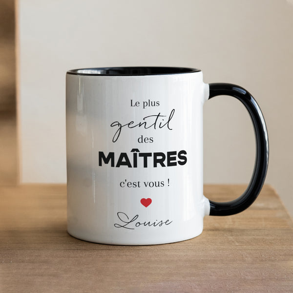 Mug Noir Merci Maître ! photo