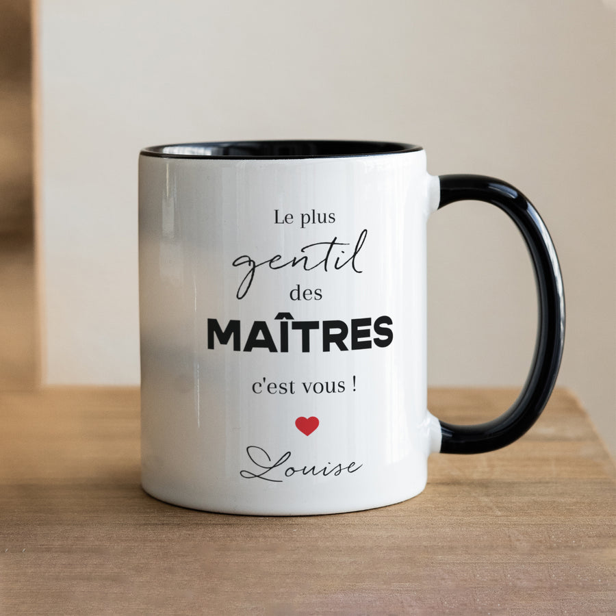 Mug Objets Noir Merci Maître photo