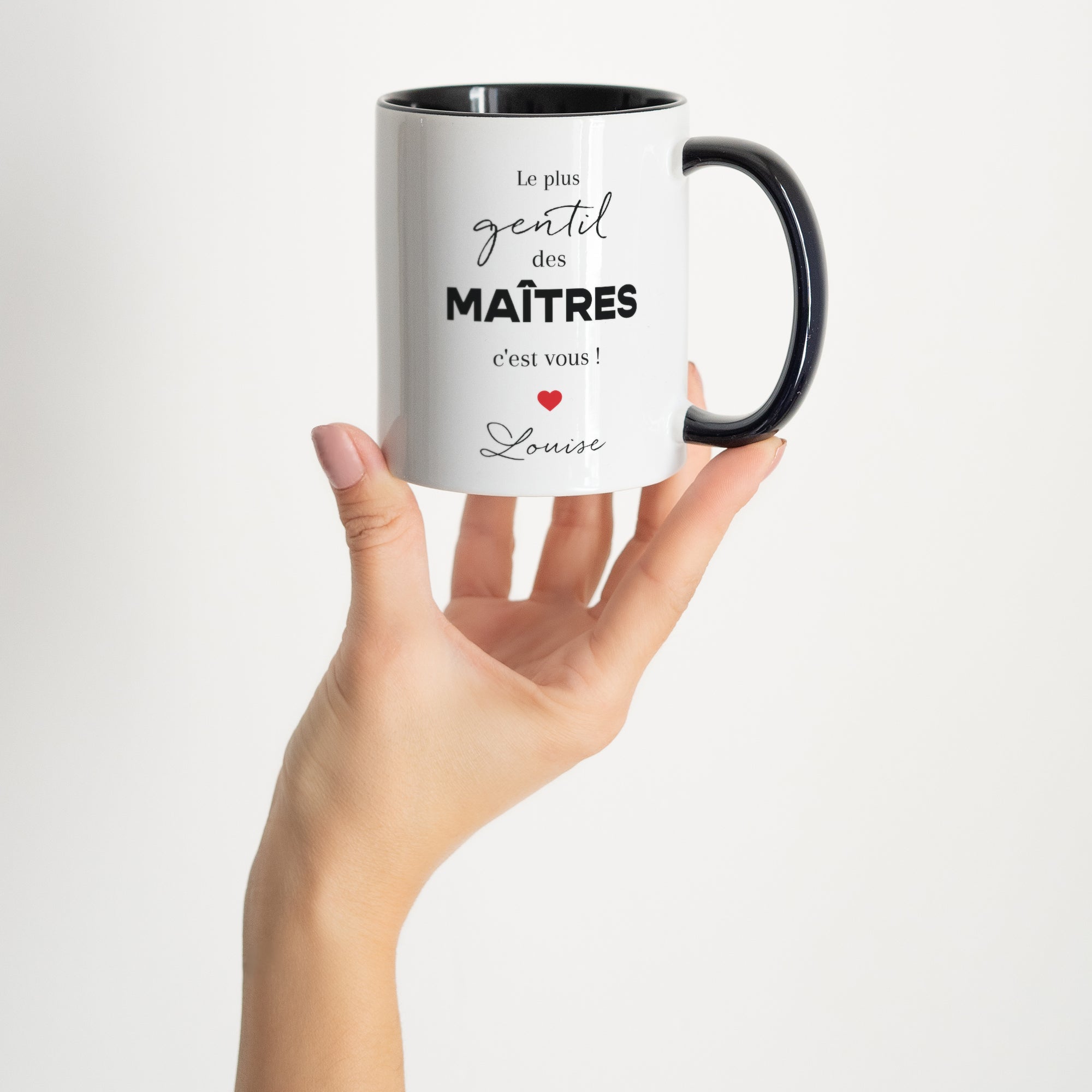 Mug Noir Merci Maître ! photo N° 2