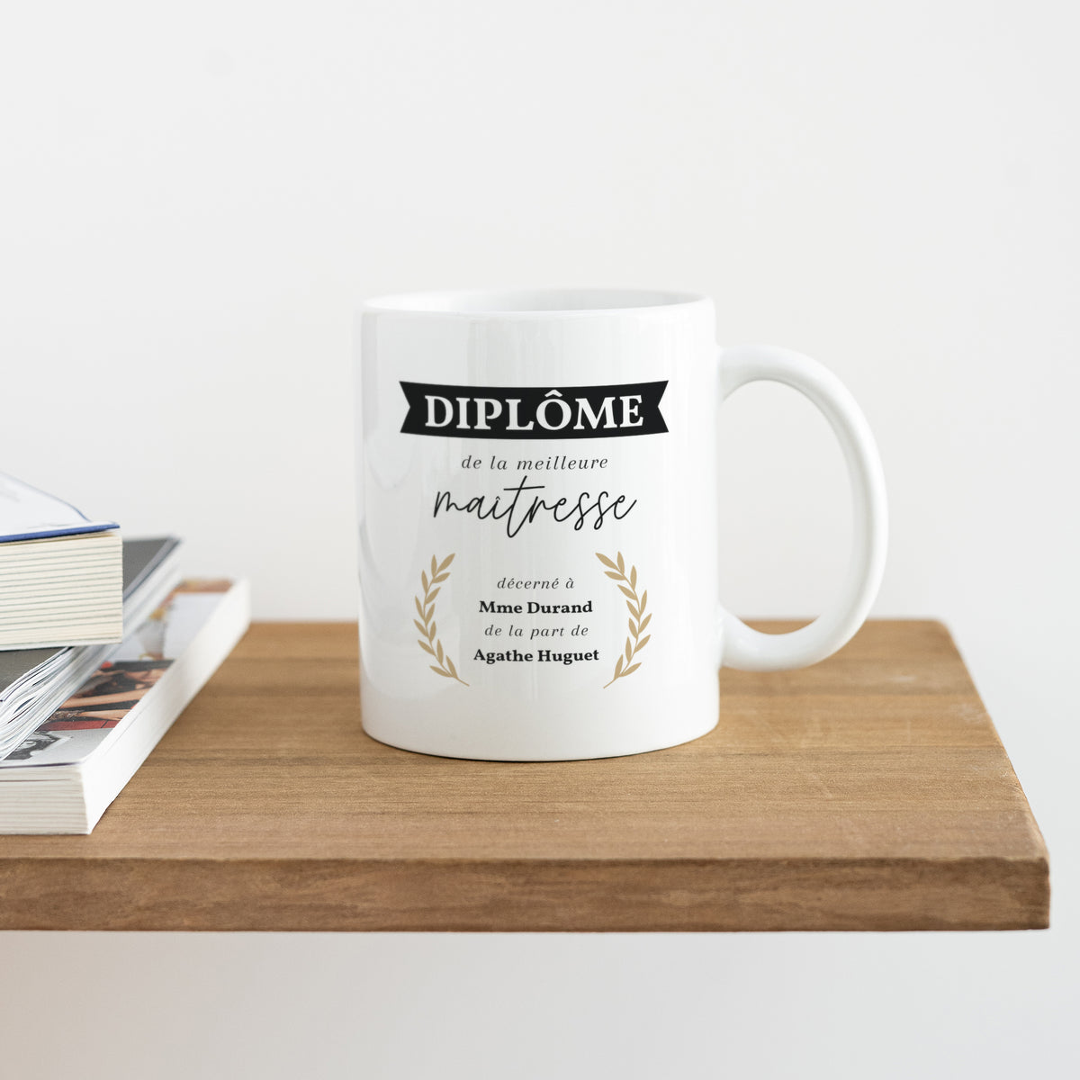 Mug Objets Blanc Diplôme de la meilleure maîtresse photo N° 4