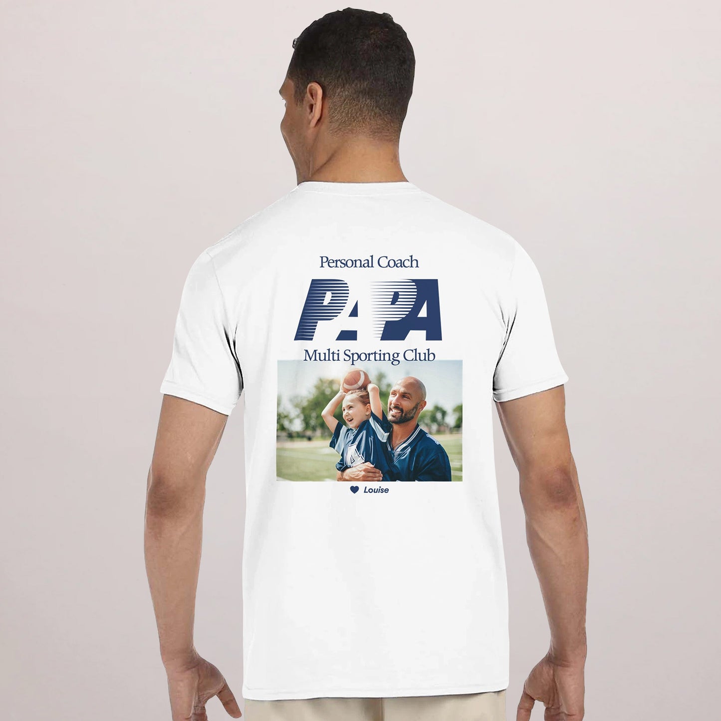 Tshirt Recto Verso Blanc Coach Papa photo N° 1