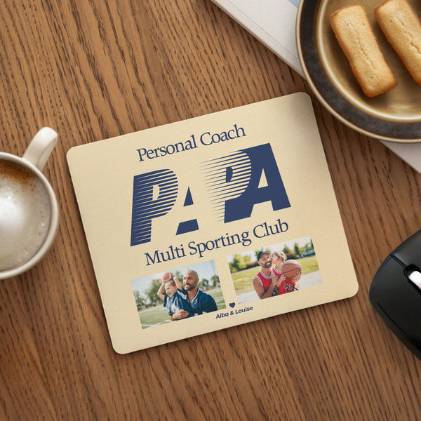Tapis de souris Objets Rectangle Coach Papa photo