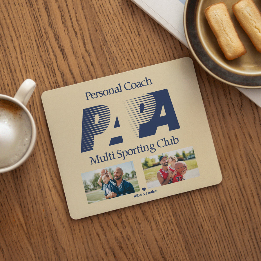 Tapis de souris Objets Rectangle Coach Papa photo