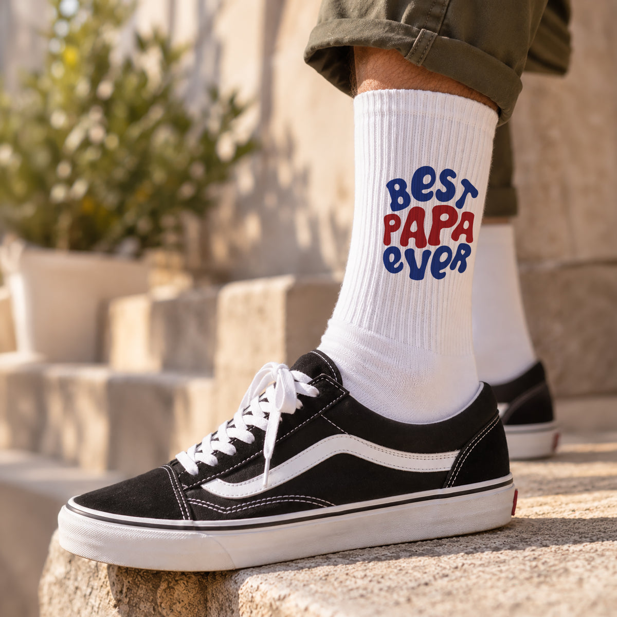 Chaussettes homme Blanches Best Papa ever photo N° 2