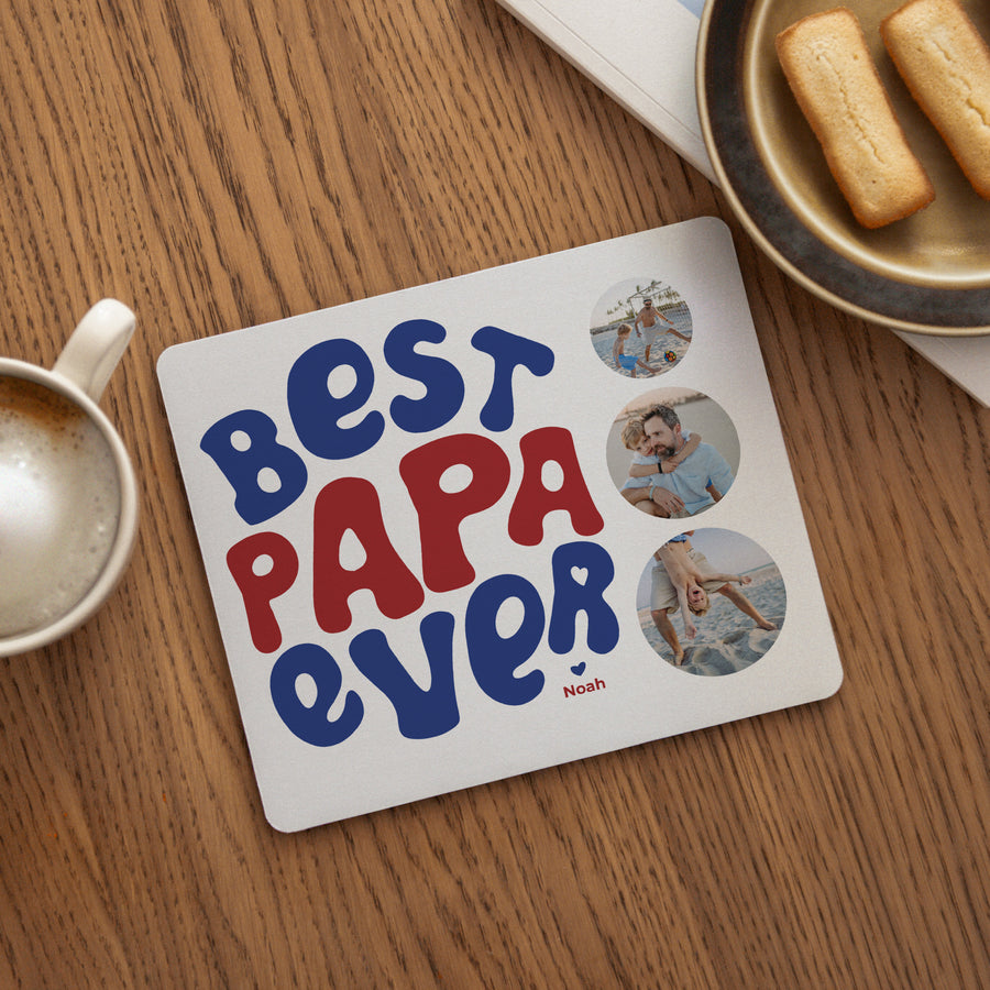 Tapis de souris Objets Rectangle Best Papa ever photo
