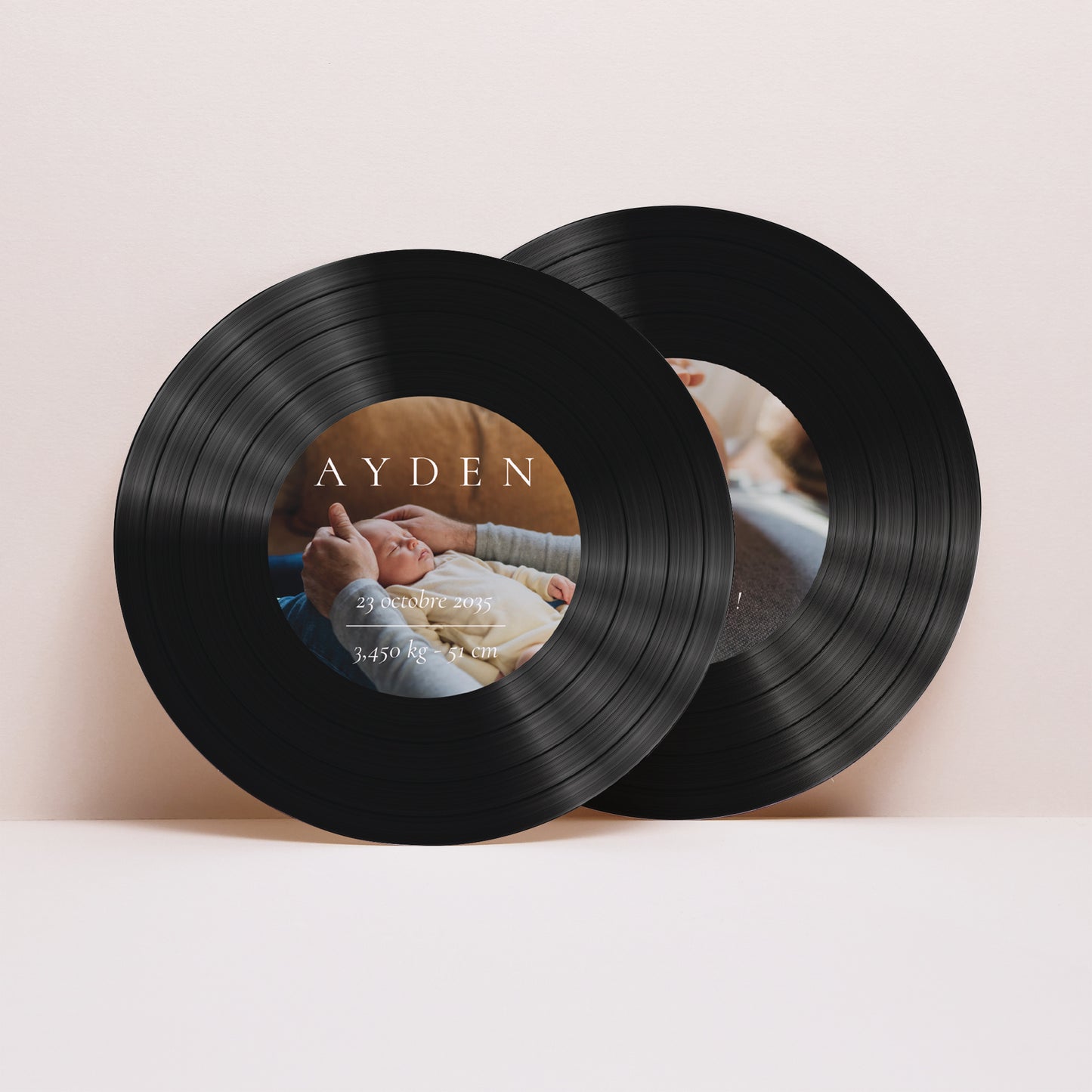 Faire-part Naissance Pochette disque Aloha Bébé photo N° 4