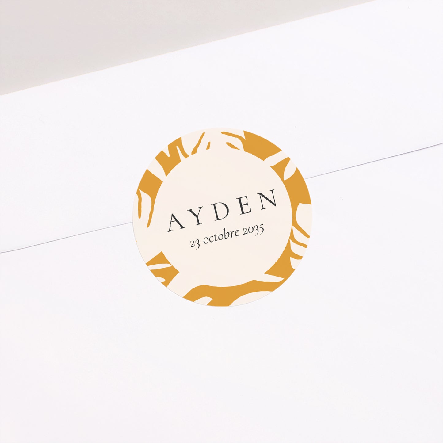 Sticker Naissance Rond Aloha Bébé photo N° 1