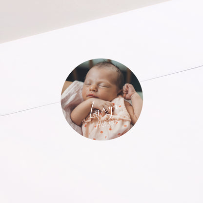 Sticker Naissance Rond Déjà tant d'amour photo N° 1