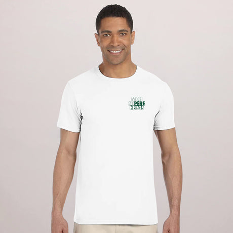 Tshirt Recto Verso Blanc Mon Su-père héros