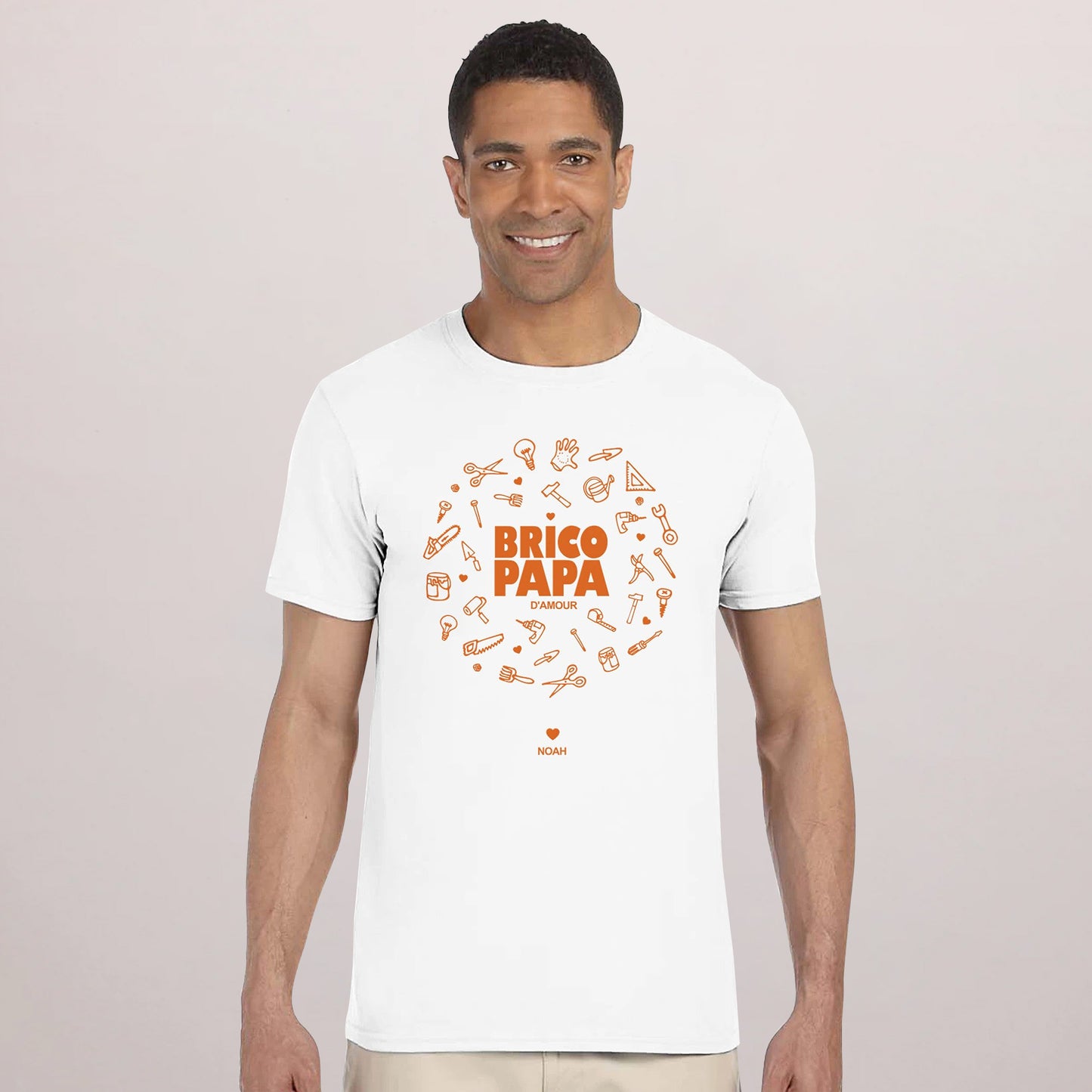Tshirt Recto Blanc Brico Papa photo N° 1