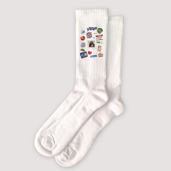 Chaussettes homme Blanches Papatchwork d’Amour photo