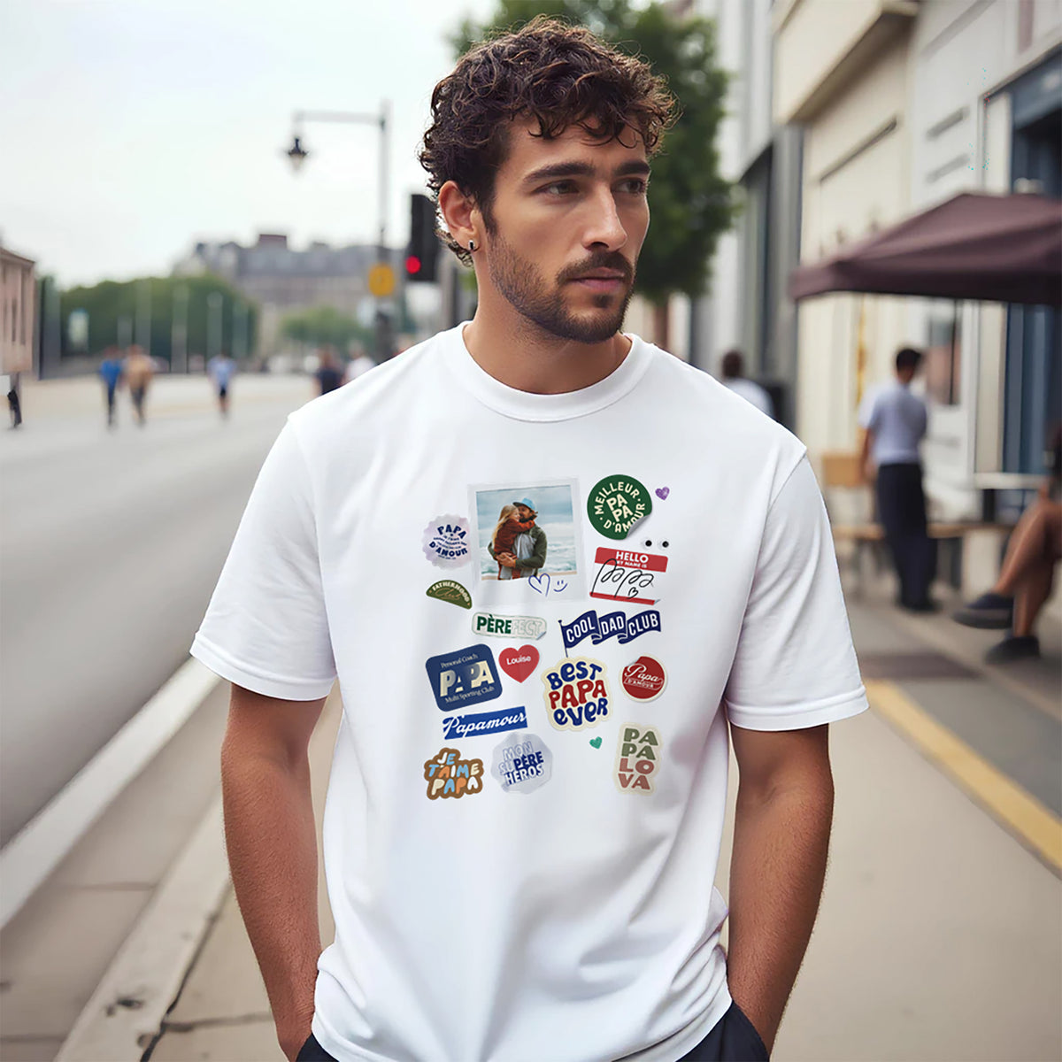 Tshirt Recto Blanc Papatchwork d’Amour photo