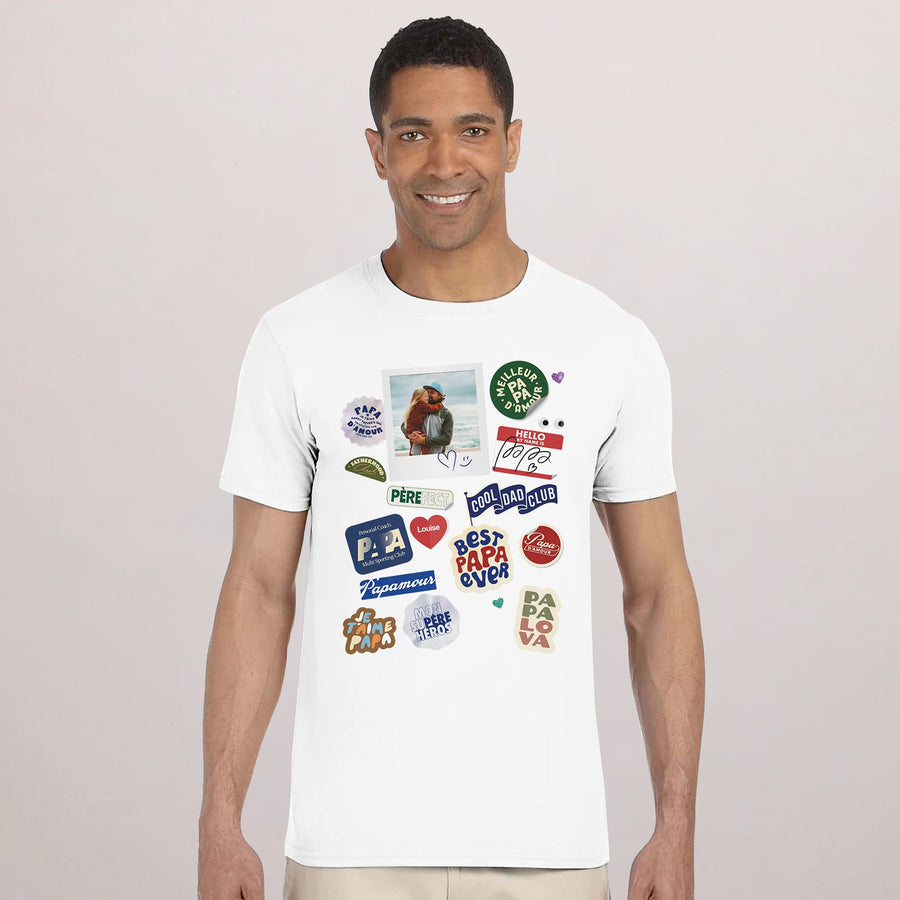 Tshirt Recto Blanc Papatchwork d’Amour photo