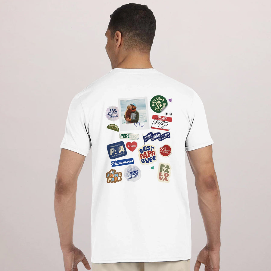 Tshirt Recto Verso Blanc Papatchwork d’Amour photo
