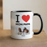 Mug Objets Noir I love my dad photo N° 1