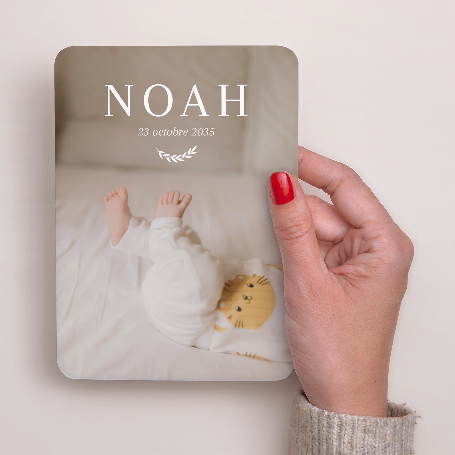Faire-part Naissance Portrait, bords arrondis Baby Focus photo N° 2