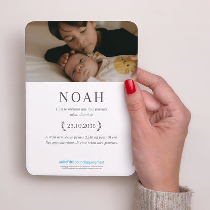 Faire-part Naissance Portrait, bords arrondis Baby Focus photo N° 3