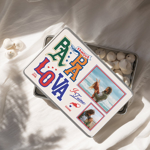 Boite métallique Objets Rectangle Papa Lova league photo