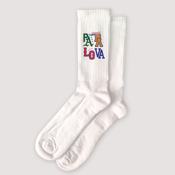 Chaussettes homme Blanches Papa Lova league photo