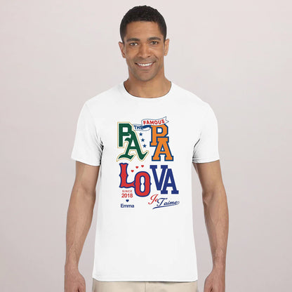 Tshirt Recto Blanc Papa Lova league photo N° 1