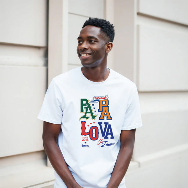 Tshirt Recto Blanc Papa Lova league photo