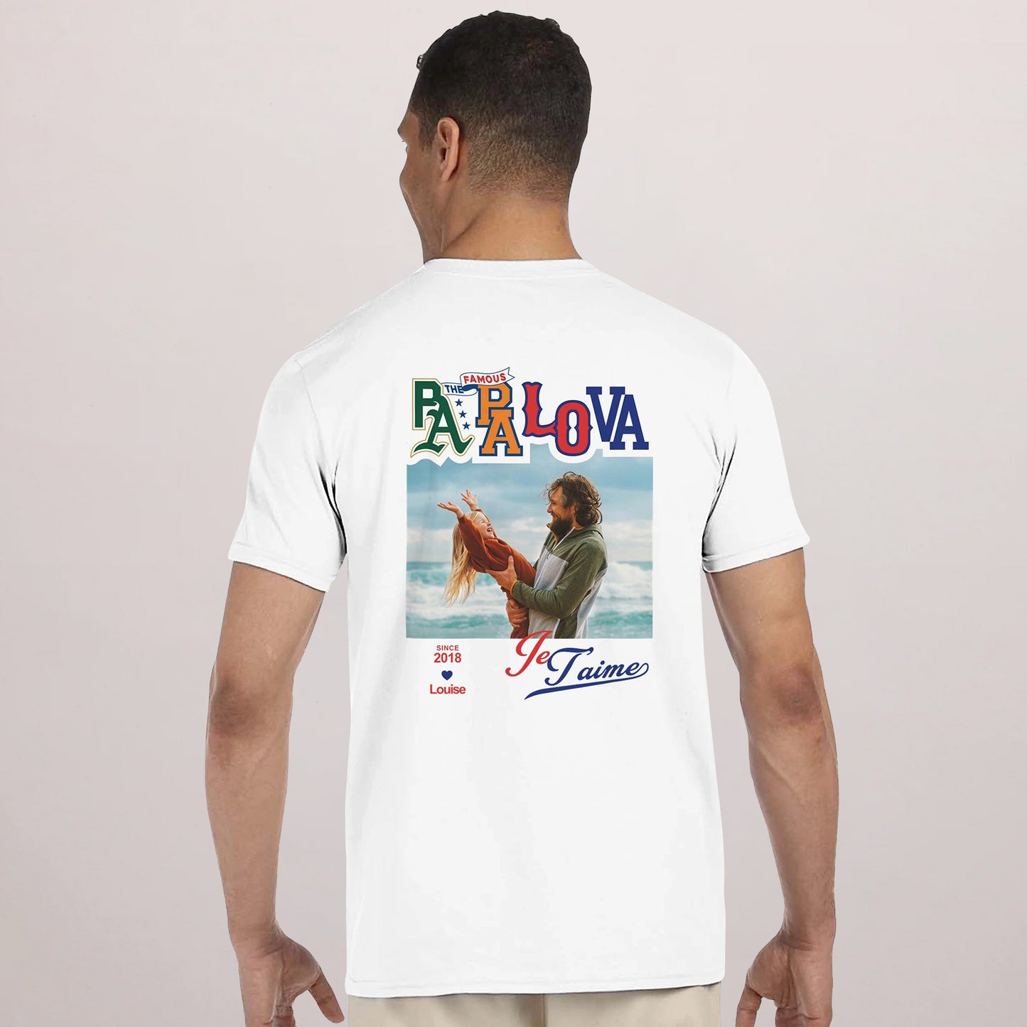 Tshirt Recto Verso Blanc Papa Lova league photo N° 1