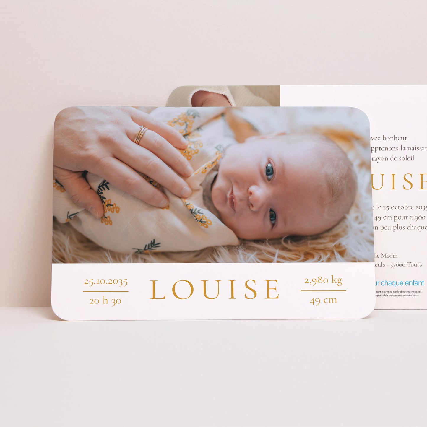 Faire-part Naissance Paysage, bords arrondis Ton premier éclat photo N° 1