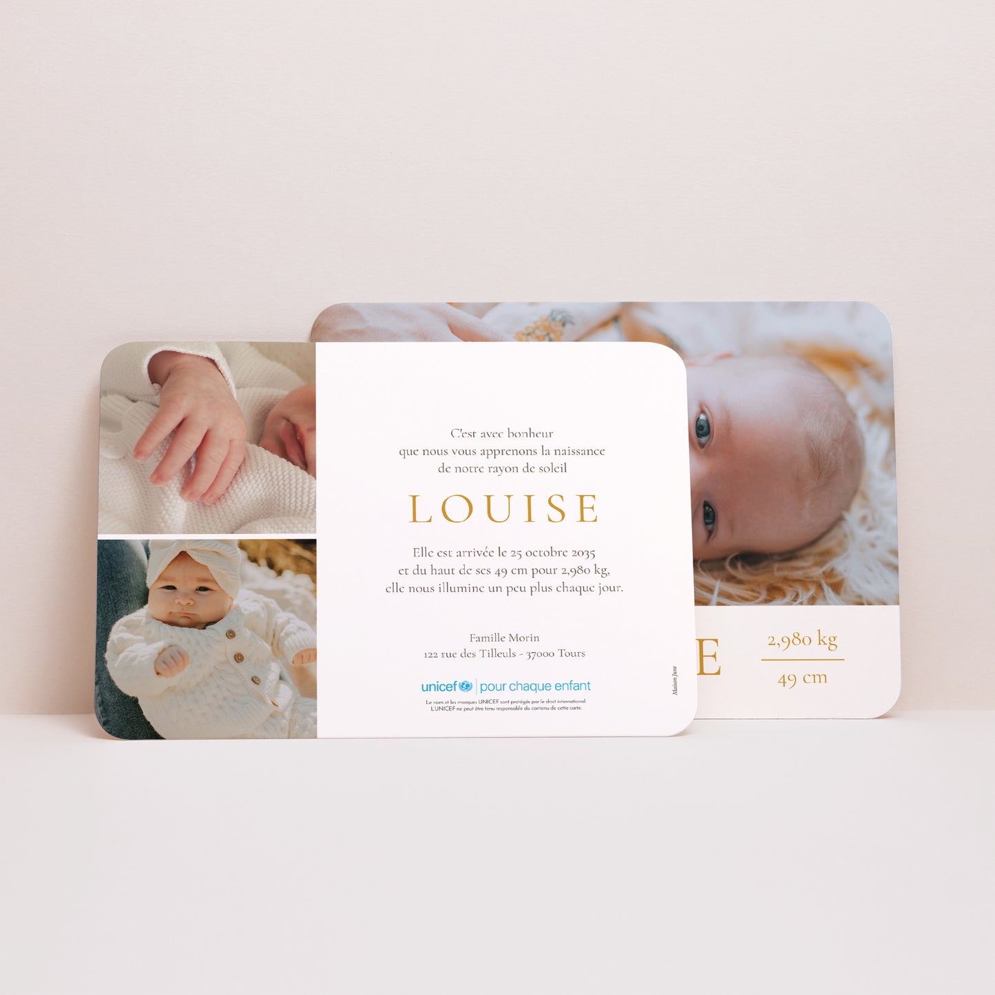 Faire-part Naissance Paysage, bords arrondis Ton premier éclat photo N° 2