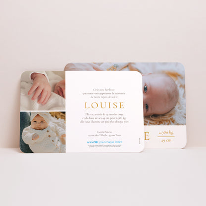 Faire-part Naissance Paysage, bords arrondis Ton premier éclat photo N° 2