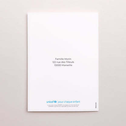 Faire-part Naissance Portrait double volet Le fruit de nos cœurs photo N° 3