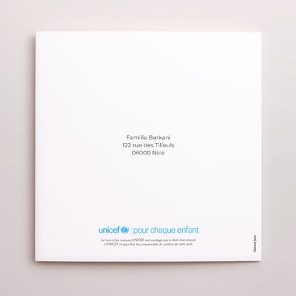 Faire-part Naissance Carré double volet Au cœur de nous photo N° 3