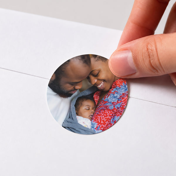Sticker Naissance Rond Au cœur de nous photo