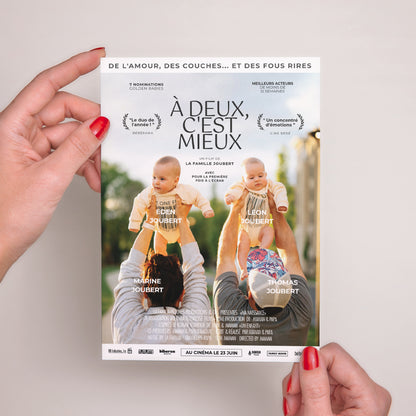 Faire-part Naissance Grand format rectangle À Deux, c’est Mieux ! photo N° 2