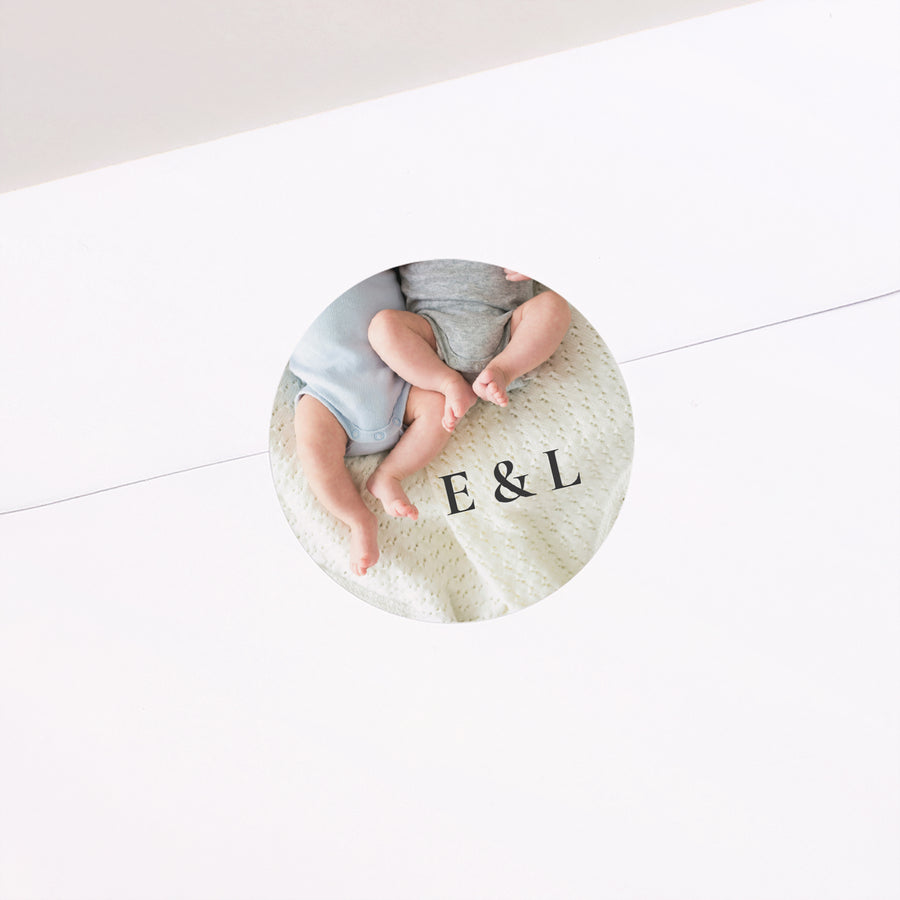 Sticker Naissance Rond À Deux, c’est Mieux ! photo