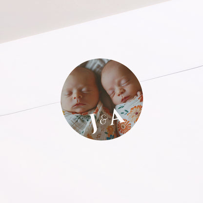 Sticker Naissance Rond Duo d’Amour photo N° 1