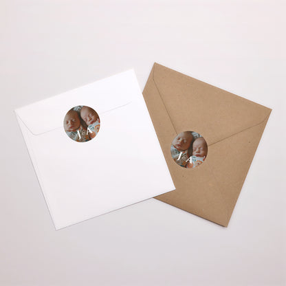 Sticker Naissance Rond Duo d’Amour photo N° 3