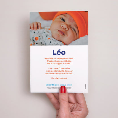 Faire-part Naissance Portrait Un Monde en Couleurs photo N° 3