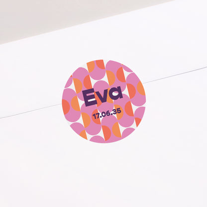 Sticker Naissance Rond Baby Groove photo N° 1