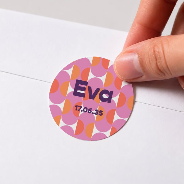 Sticker Naissance Rond Baby Groove photo