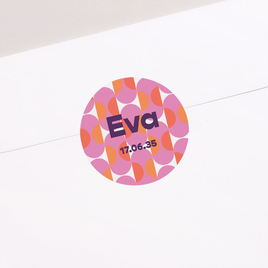 Sticker Naissance Rond Baby Groove photo