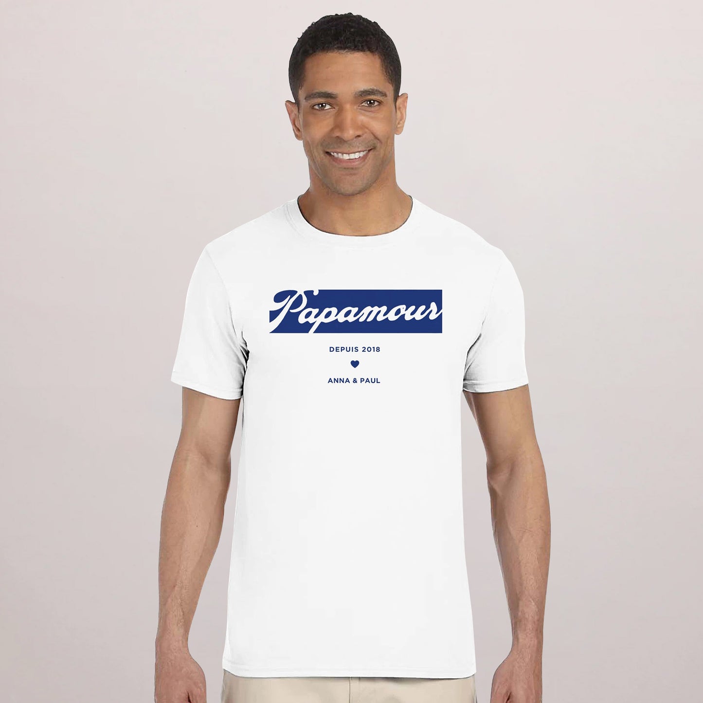 Tshirt Recto Blanc Papamour photo N° 1