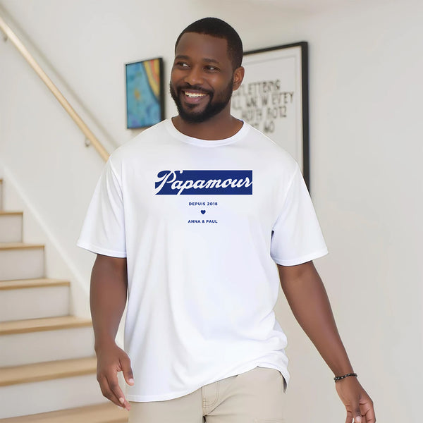 Tshirt Recto Blanc Papamour photo