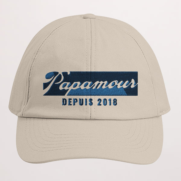 Casquette Brodée Beige Papamour photo