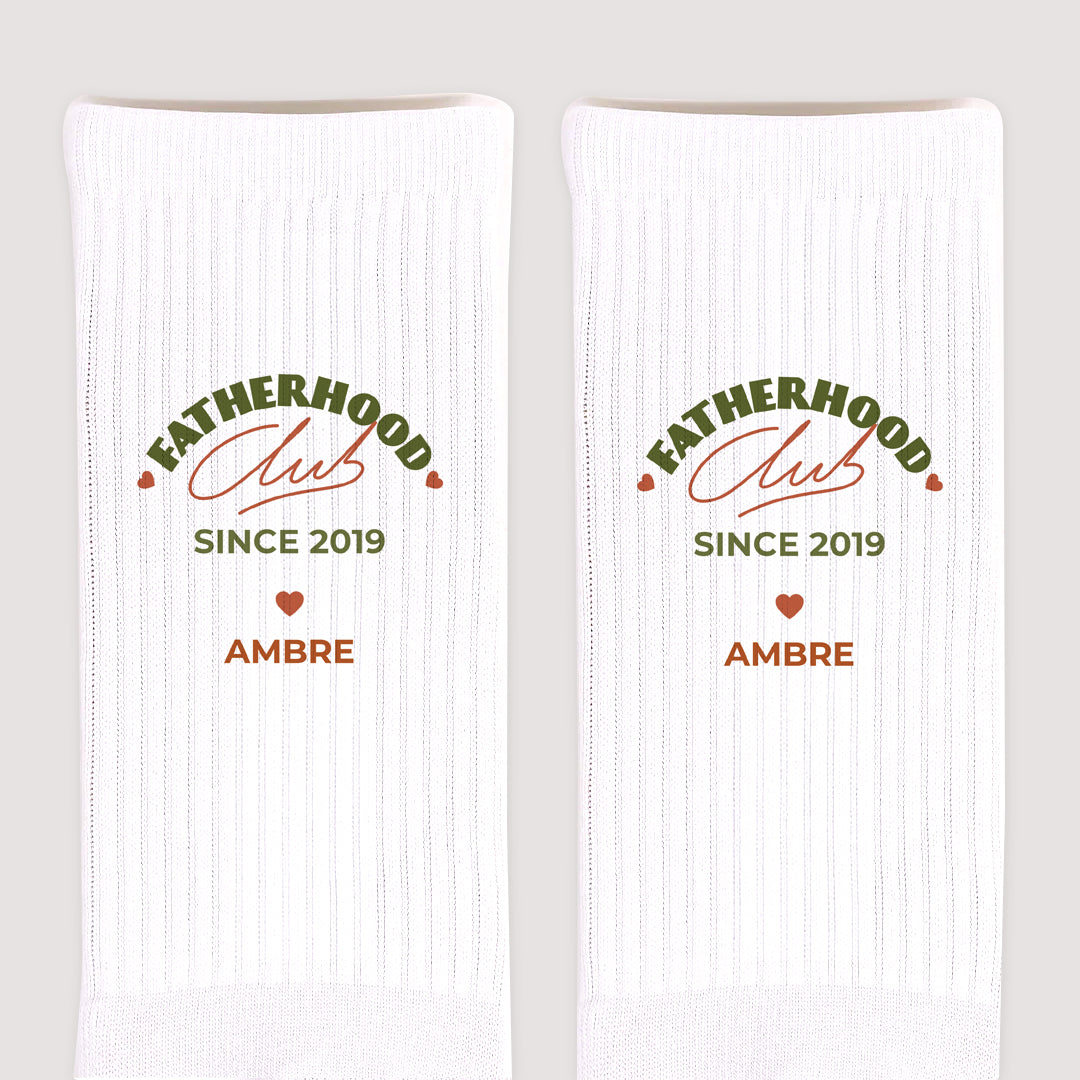 Chaussettes homme Blanches Fatherhood club photo N° 3
